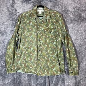 H&M LOGG Shirt Mens Large Camo Regular Fit Longsleeve Outdoors Military Army